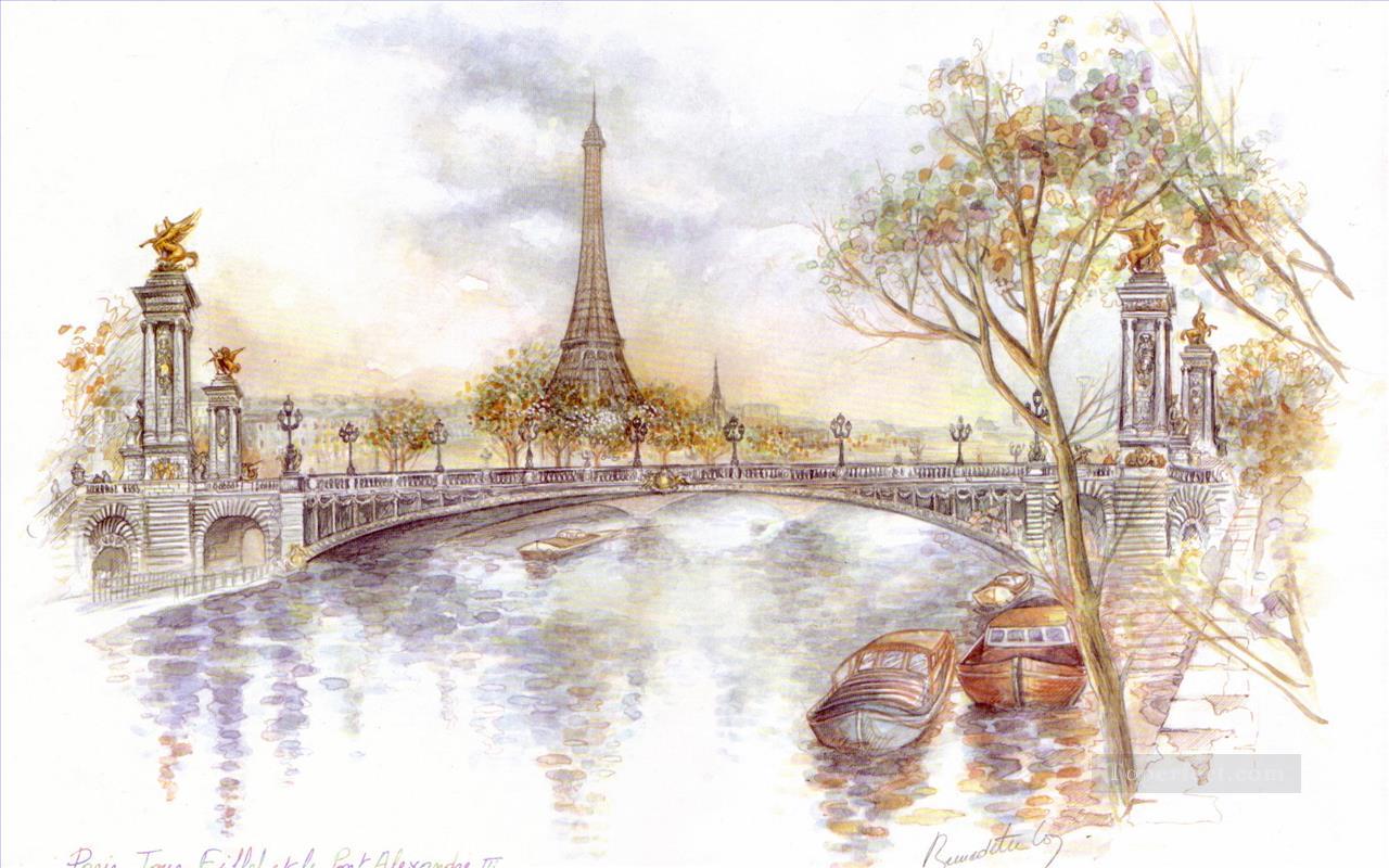 st002B impressionism scenes Parisian Oil Paintings